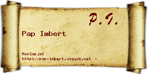 Pap Imbert névjegykártya